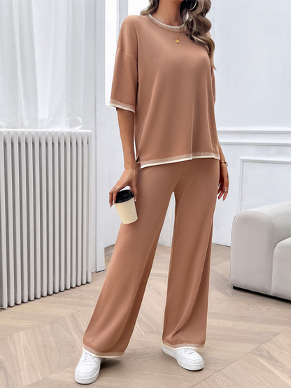 Chic Casual Sweater & Trousers Set