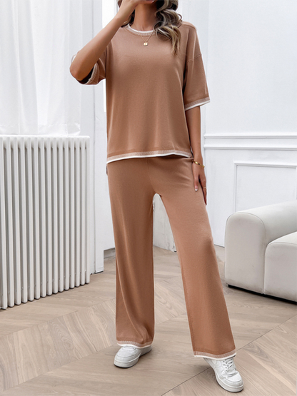 Chic Casual Sweater & Trousers Set