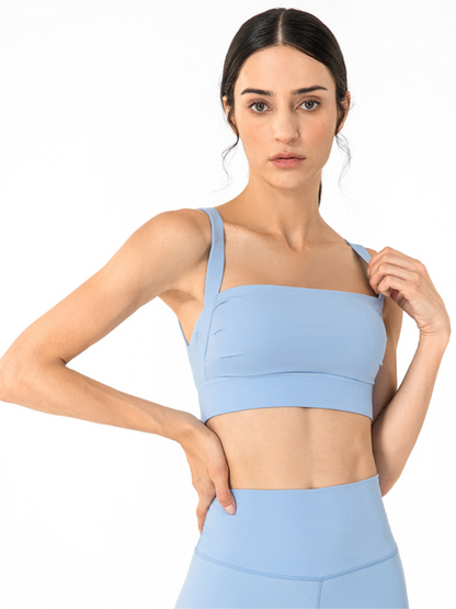 Posture-support sports bra for fitness