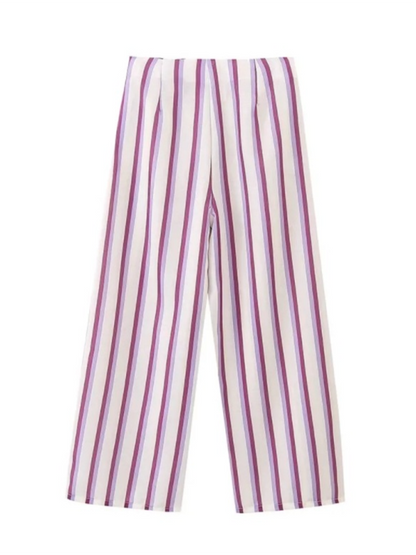 Chic striped vest and trousers set