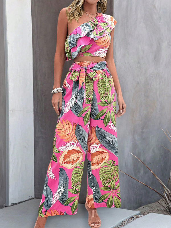 Chic off-shoulder two-piece set