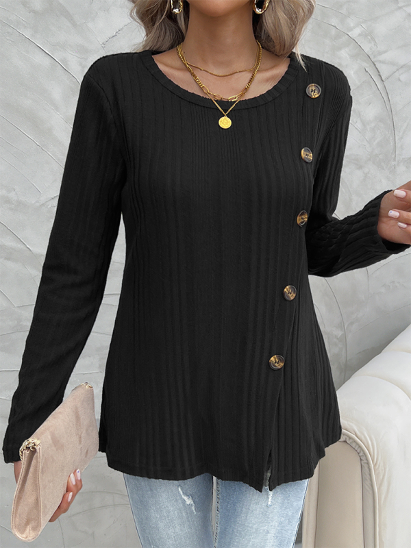 Women's Round Neck Long Sleeve Top