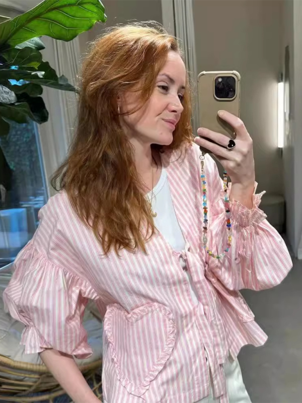 Stylish striped shirt and trousers set - Love Salve 