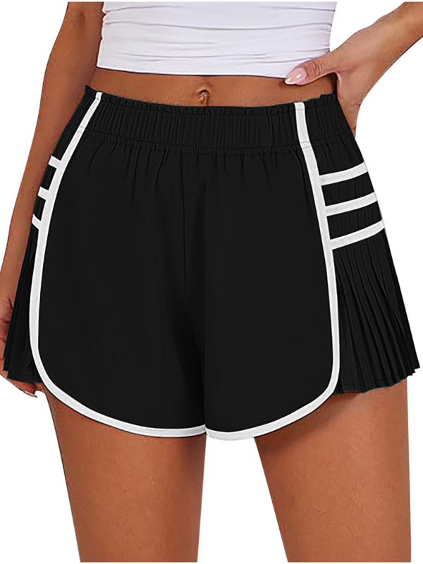 Active women's quick-dry pleated shorts