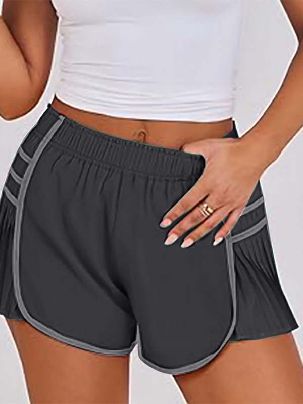 Active women's quick-dry pleated shorts