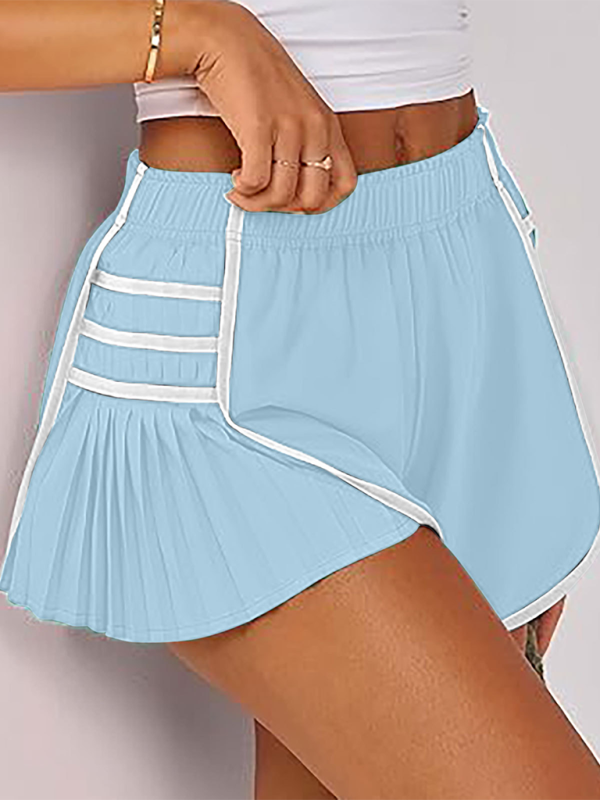 Active women's quick-dry pleated shorts