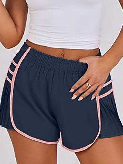 Active women's quick-dry pleated shorts