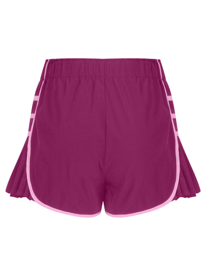 Active women's quick-dry pleated shorts