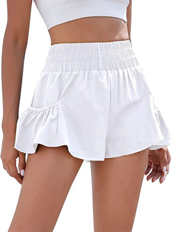 High-waisted quick-dry running shorts