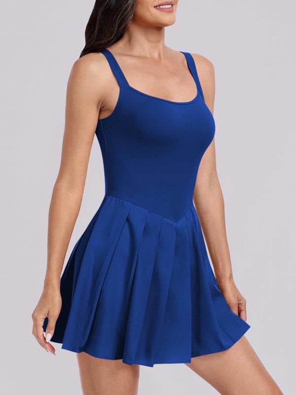 Chic two-in-one halter dress