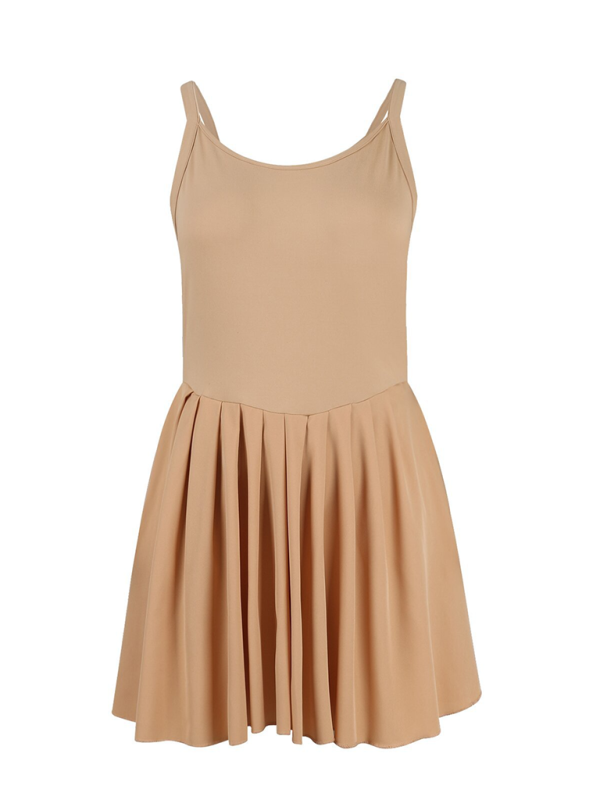 Chic two-in-one halter dress