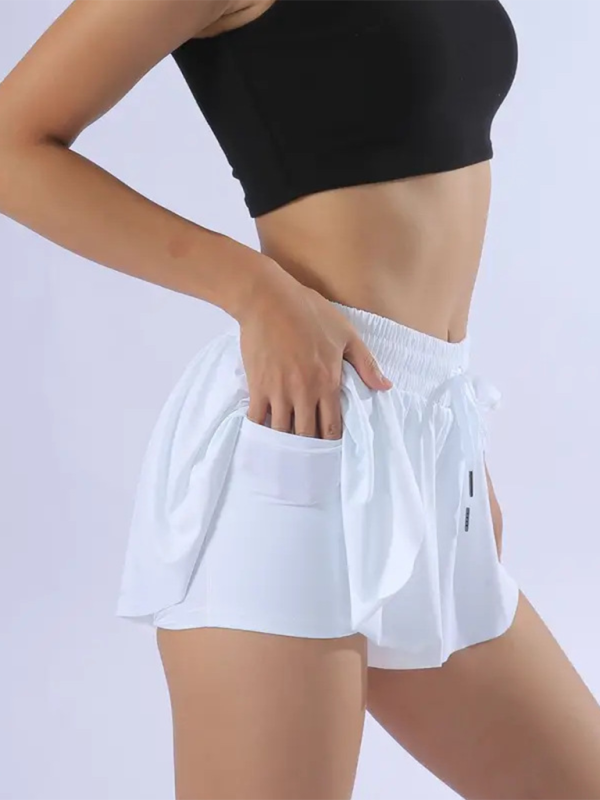 High-elasticity tennis skirt with pockets