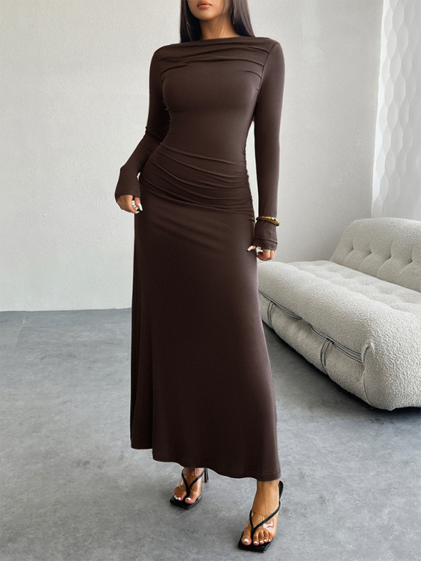 Chic one-shoulder wrap dress