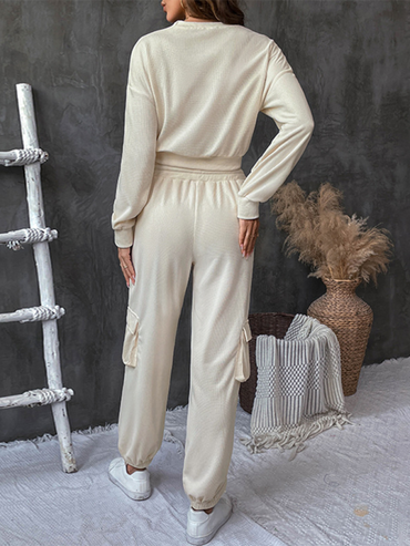 Chic solid color leisure suit - autumn/winter