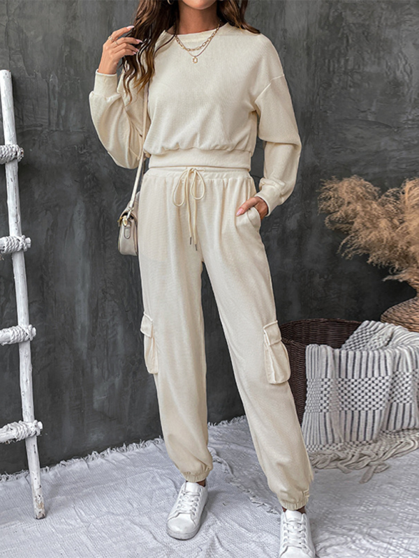 Chic solid color leisure suit - autumn/winter