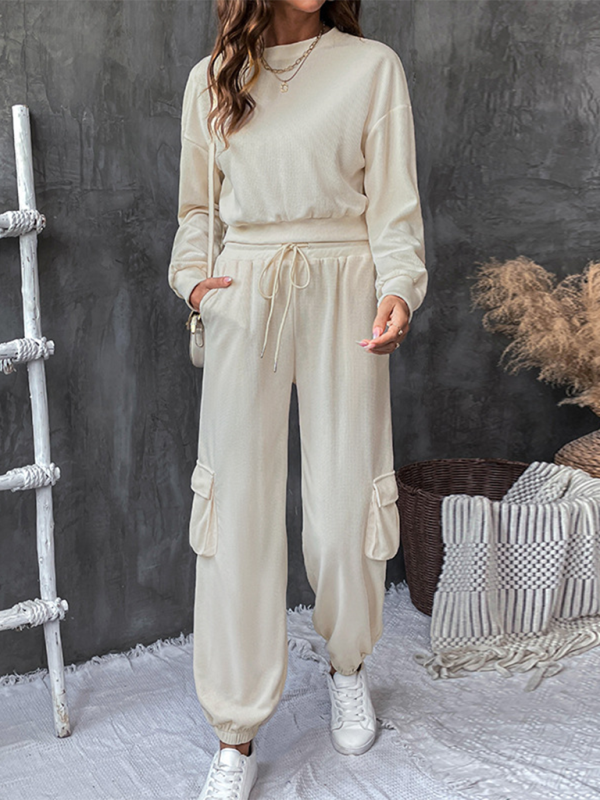 Chic solid color leisure suit - autumn/winter