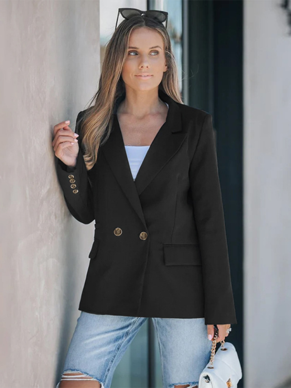 Simple Commuter Suit Jacket for Daily Wear in Autumn