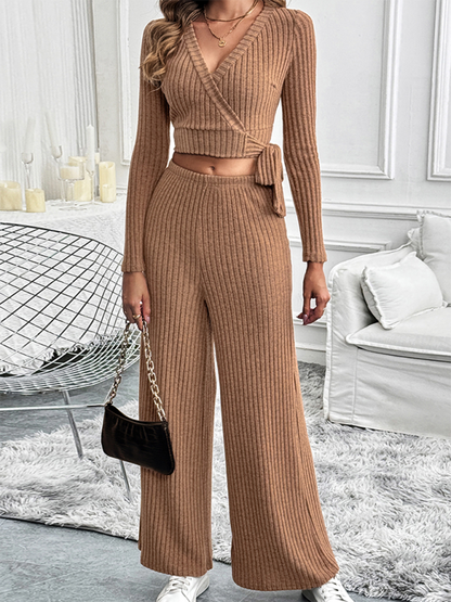 Ladies' Long-Sleeve Two-Piece Set