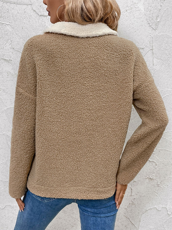 Cozy polar fleece sweatshirt for fall