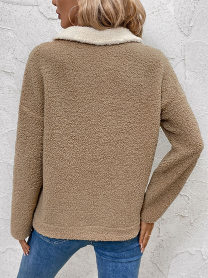 Cozy polar fleece sweatshirt for fall