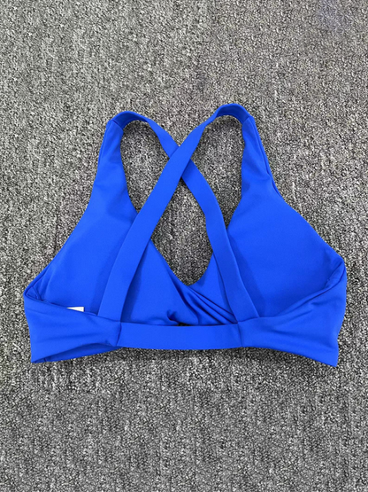 Tight-fitting quick-drying sports yoga bra for outdoor running cross-back fitness underwear