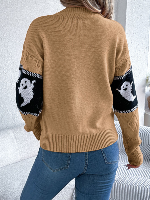 Spooky knit pullover sweater