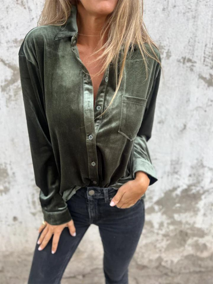 Chic Long Sleeve Loose Shirt