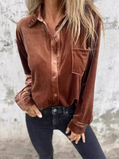 Chic Long Sleeve Loose Shirt