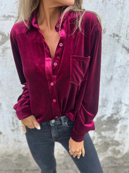 Chic Long Sleeve Loose Shirt