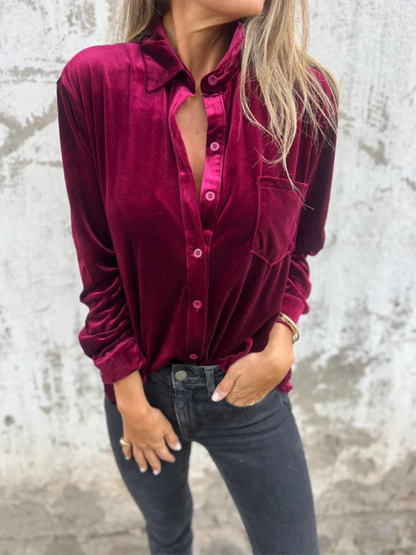 Chic Long Sleeve Loose Shirt