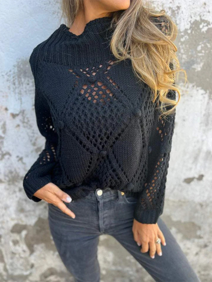 Casual Skeleton Knit Sweater