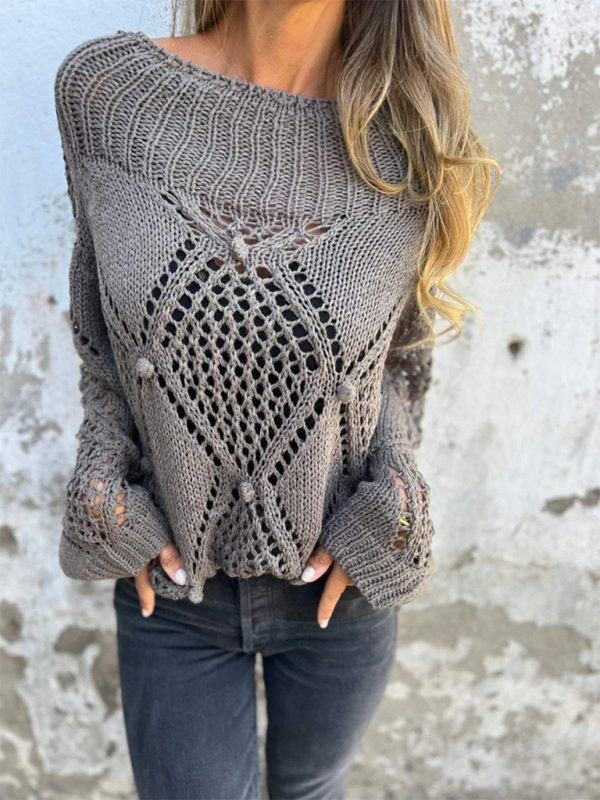 Casual Skeleton Knit Sweater