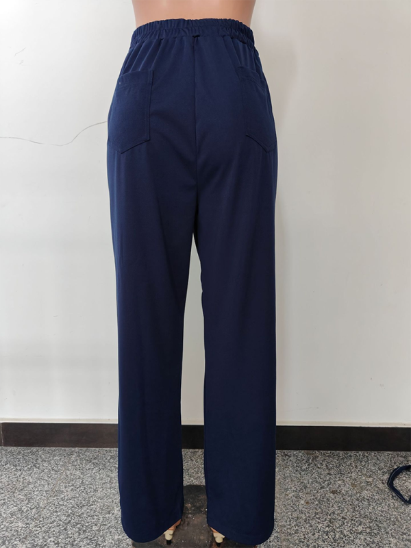 Chic high-waist straight trousers