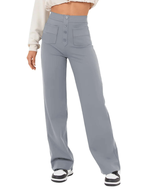 Chic high-waist straight trousers