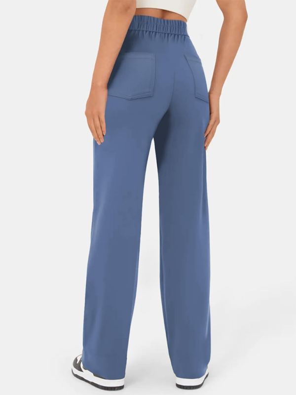 Chic high-waist straight trousers