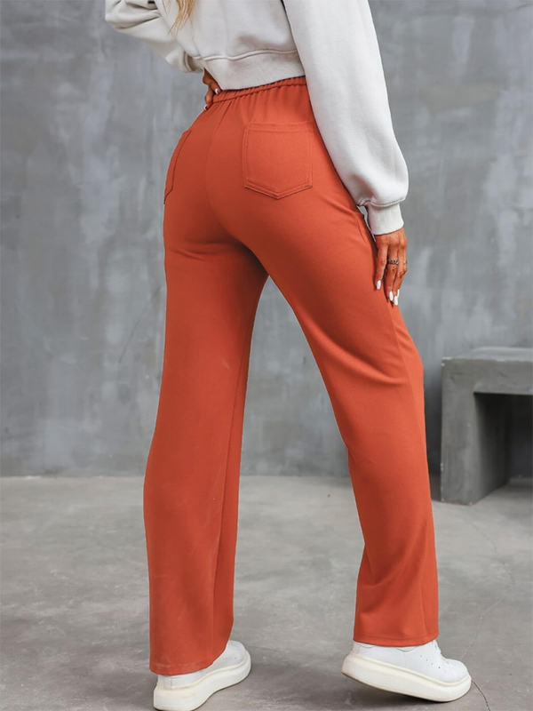 Chic high-waist straight trousers