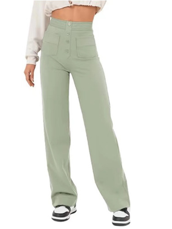 Chic high-waist straight trousers