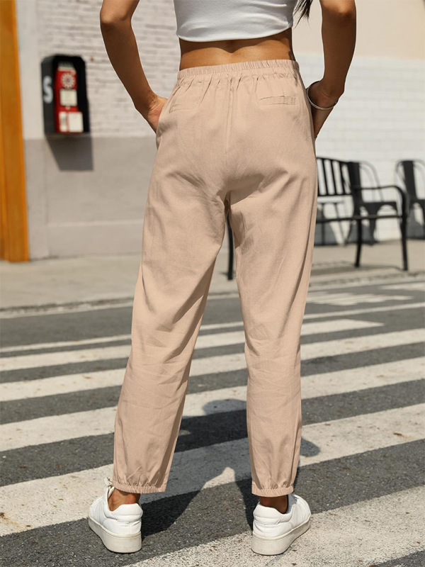 Chic high-waisted straight leg pants