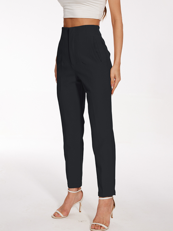 High-waisted casual pants for women