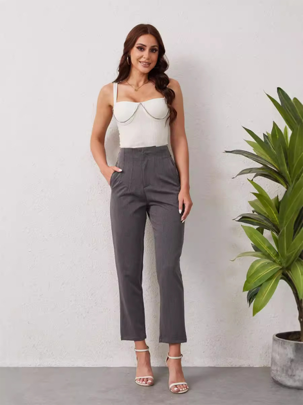 High-waisted casual pants for women