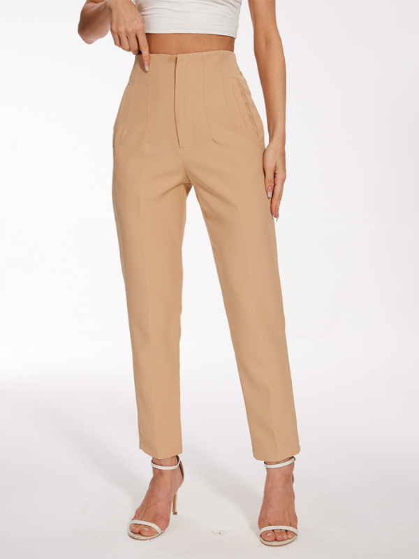 High-waisted casual pants for women