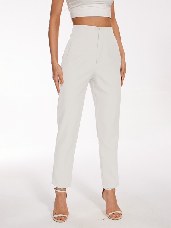 High-waisted casual pants for women