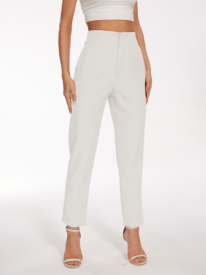 High-waisted casual pants for women