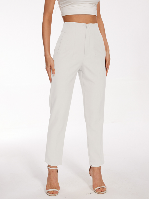 High-waisted casual pants for women