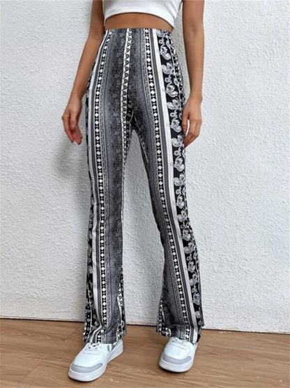 Boho printed skinny pants, stylish fit