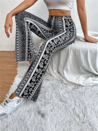 Boho printed skinny pants, stylish fit