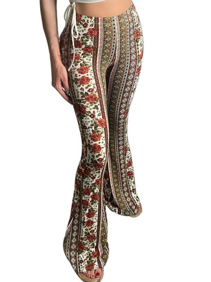 Boho printed skinny pants, stylish fit