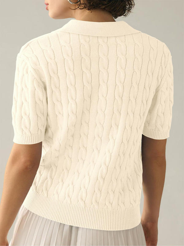 Women's Polo Neck Knit Sweater