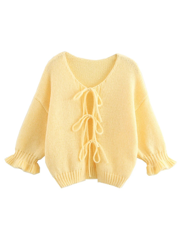 Yellow knit sweater vest, lightweight