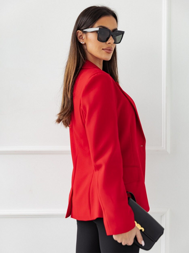 New Long-Sleeved Double-Breasted Plaid Blazer for Women